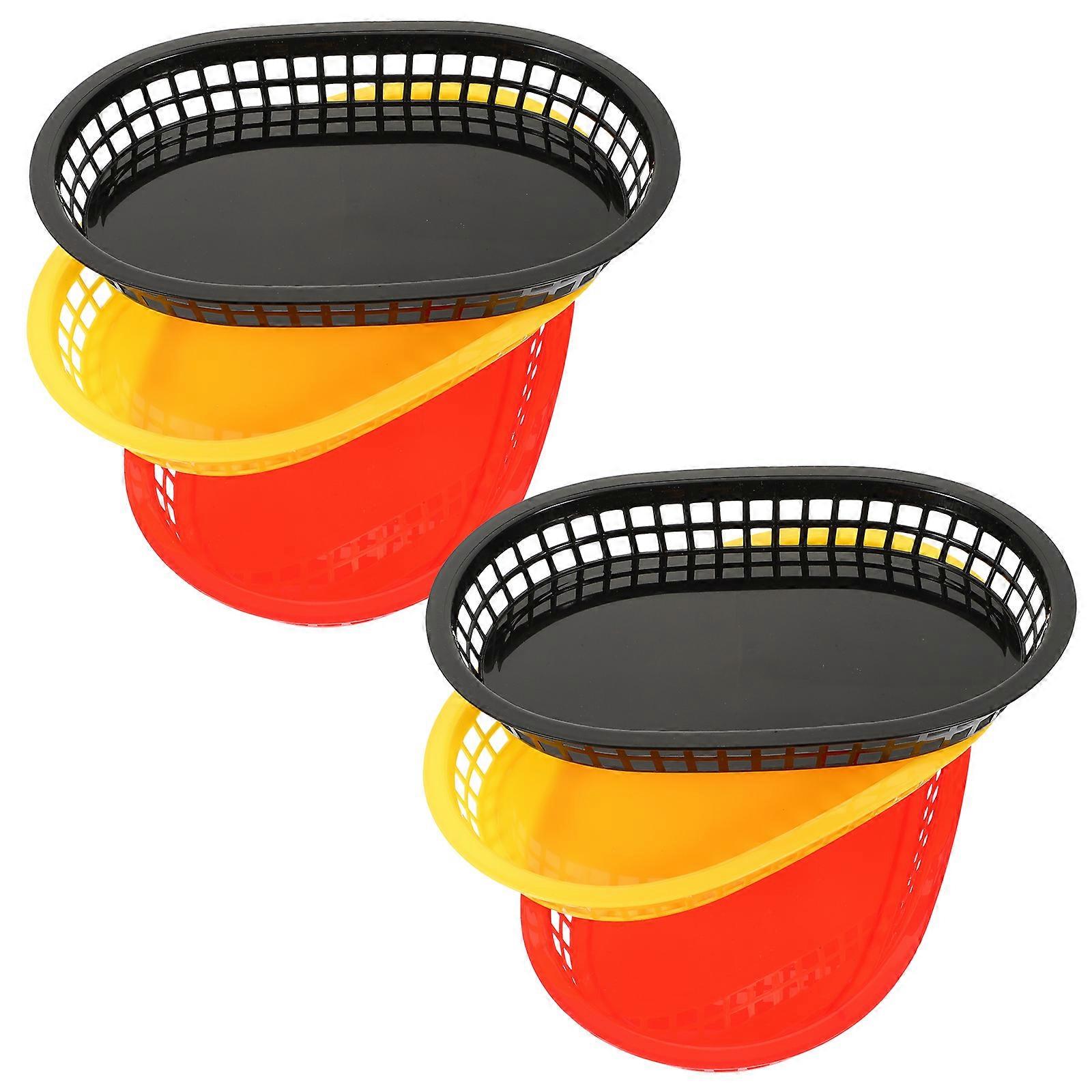 Assorted Color Household Food Baskets Kitchen Chip Basket Multi-Function 6Pcs