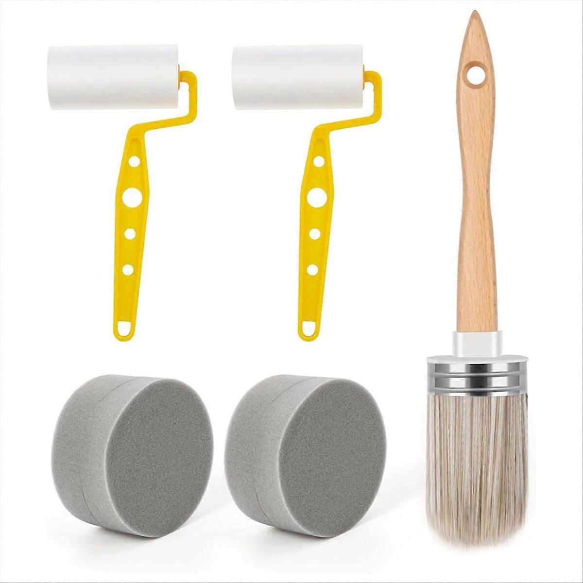 Premium Painting Combo: 2 Sponges, 2 Rollers & 1 Brush