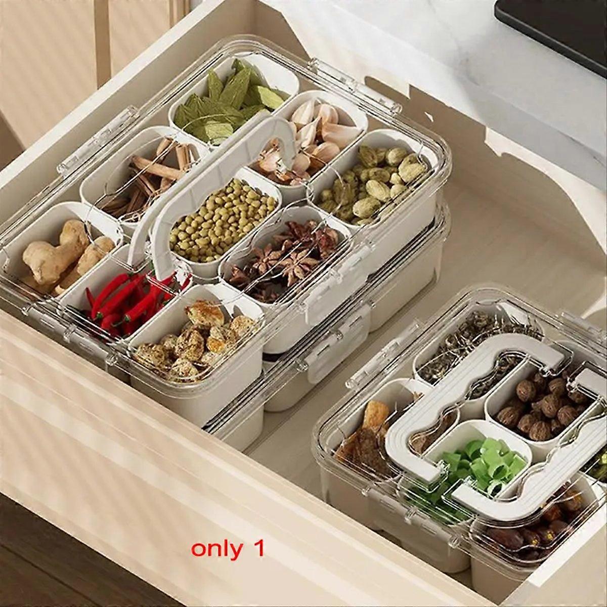 Grids Divided Serving Tray Storage Box B