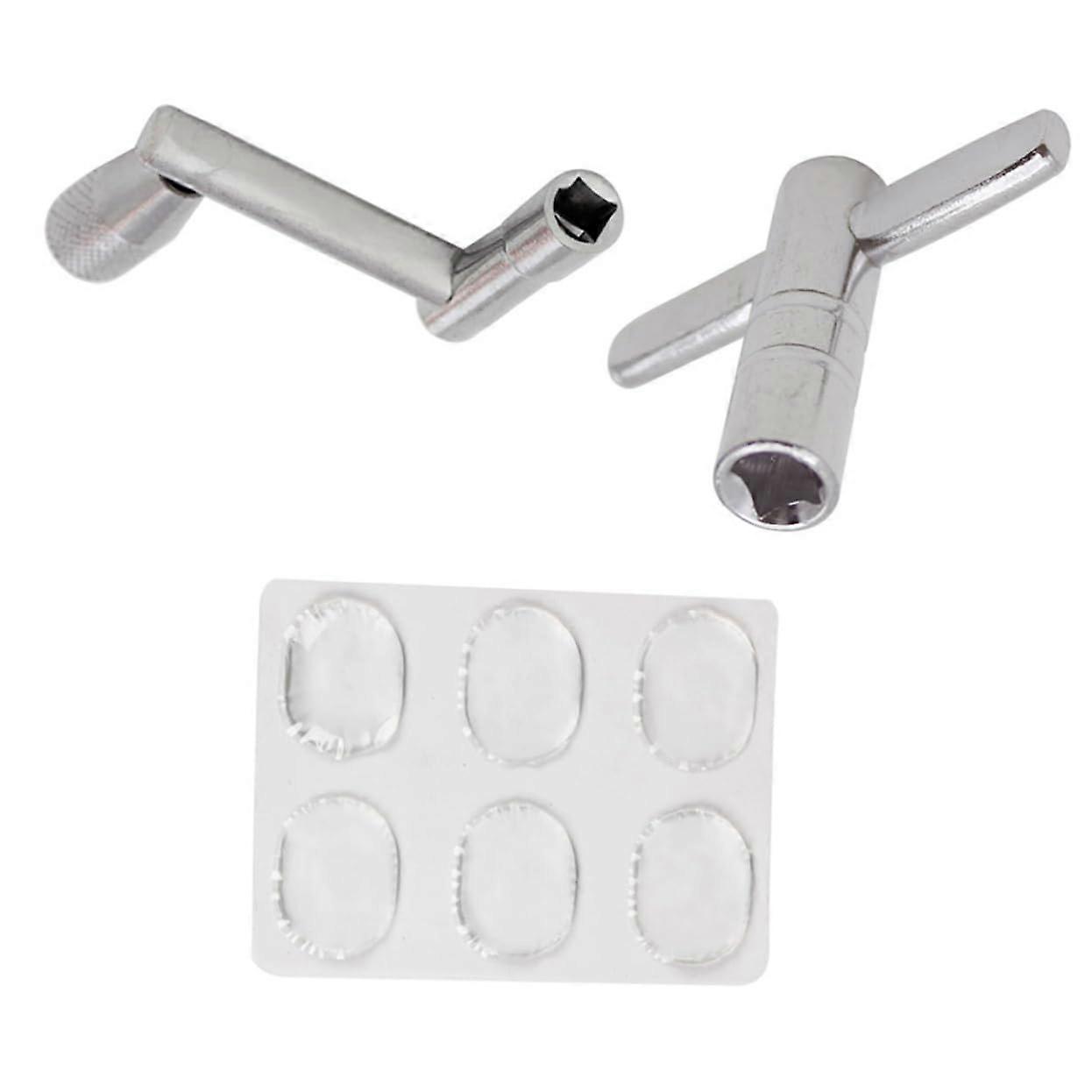 Drum Practice Pad Set with Tuning Wrench Key for Quiet Home and Studio Practice