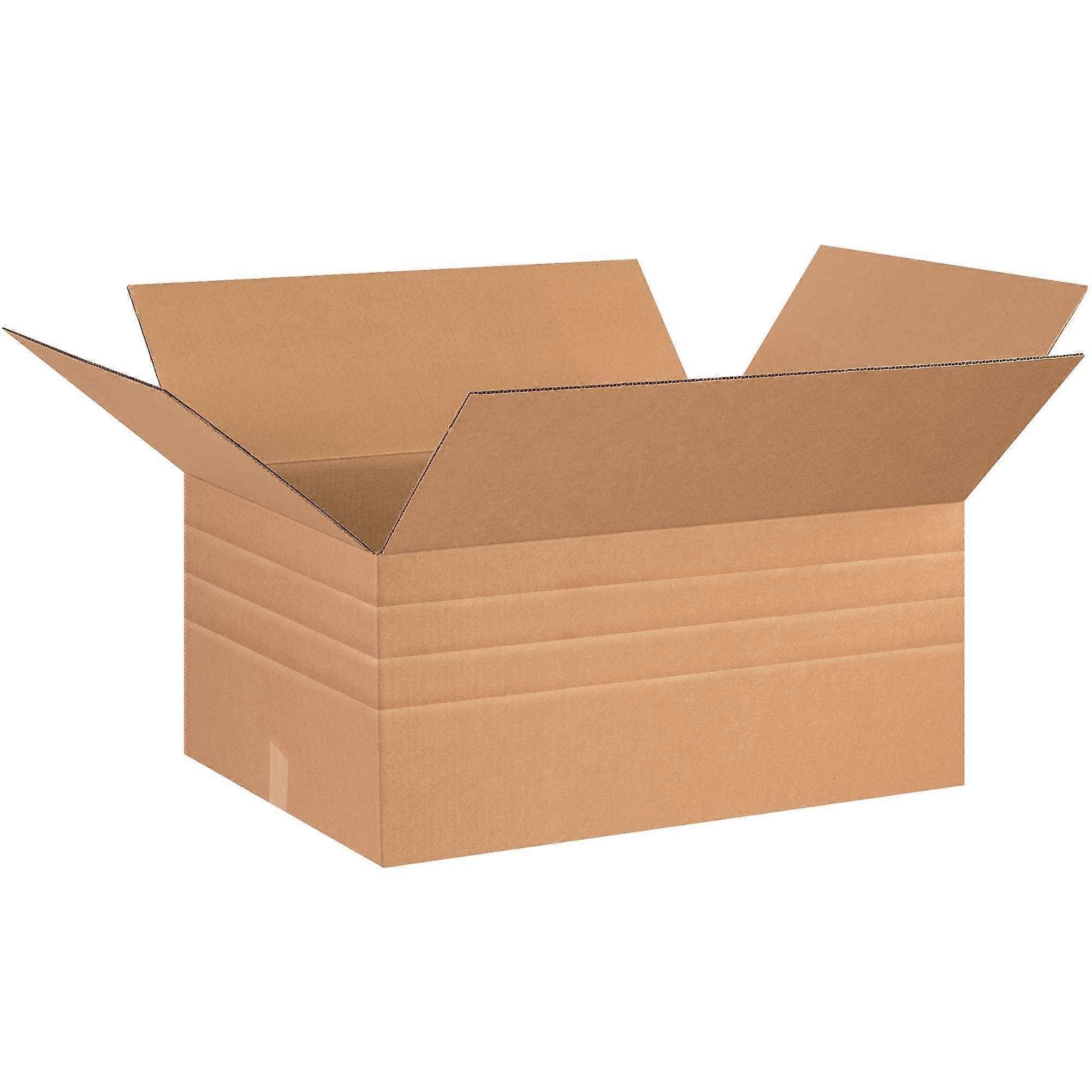 26x20x12 Kraft Multi Depth Corrugated  Boxes, Adjustable Height, 10 Pack