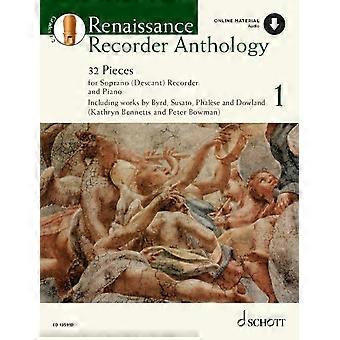 Bowman: Renaissance Recorder Anthology - Deel 1: 32 Stukken voor Sopraan (Descant) Blokfluit en Piano Boek met Online Materiaal