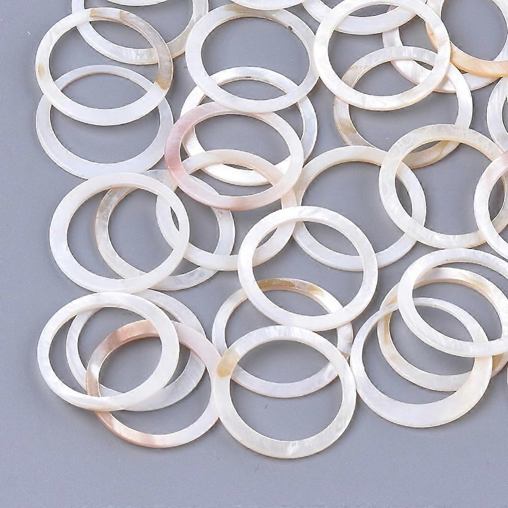 Freshwater Shell Linking Ring Ring Seashell Color 25x1mm
