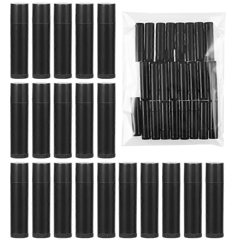 Lip Pomade Tubes for DIY Use Plastic Empty Storage Tubes 50Pcs Black