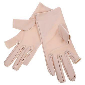 Gloves Sun Protection Women Half Finger Outdoor Driving Gloves 2Pairs Pink