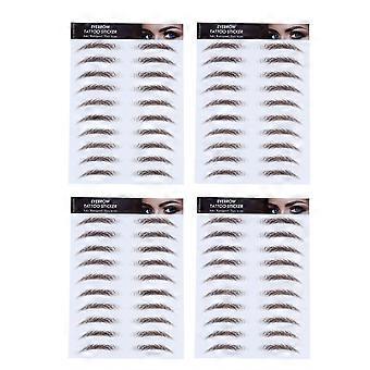 Fake Eyebrow Stickers 6D Hair-Like Eyebrows Sticker for Girl 4Pcs