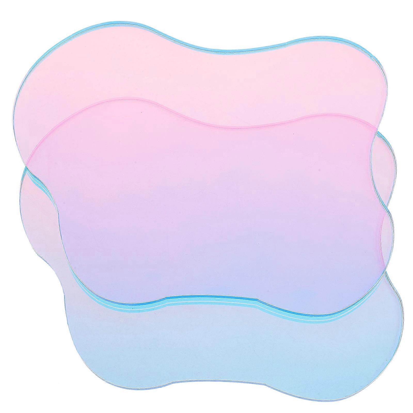 Acrylic Irregular Coaster for Table Decoration 2Pcs
