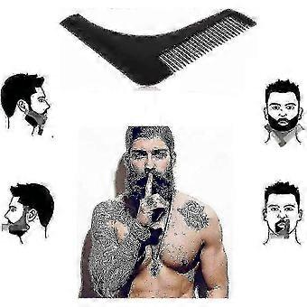 Baardtrimmer & Vormgeving Gereedschapset voor Mannen - 3-delige Styler met Kam en Halslijn Sjabloon - Professionele Verzorgingsaccessoires in Zwart