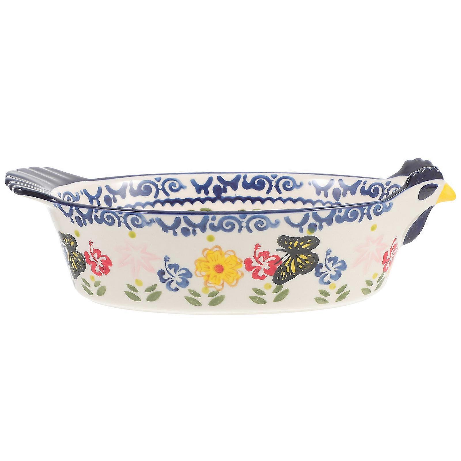 Double Handle Baking Dish Ceramic for Non-Stick Baking Pan