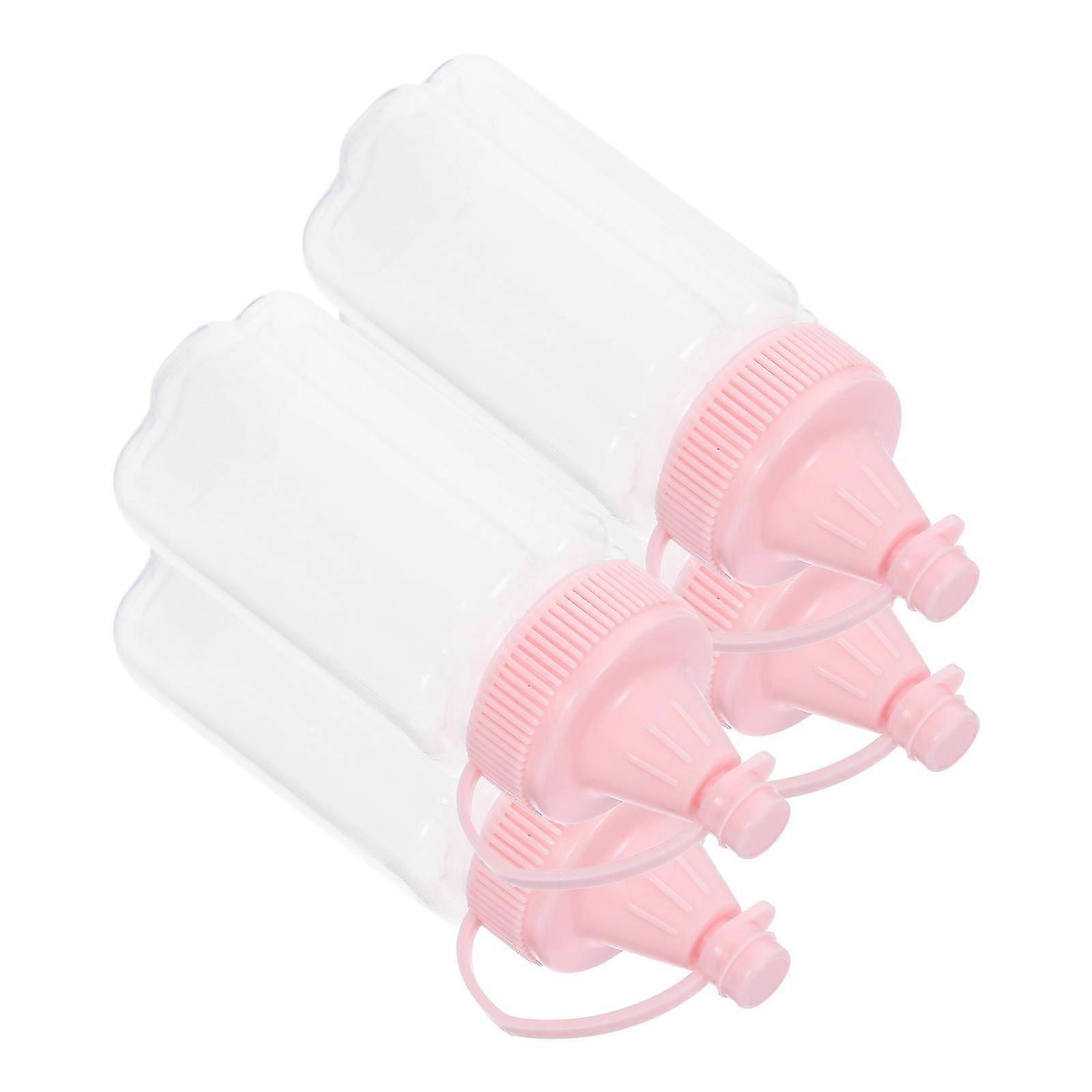 Sauce Storage Bottles Honey Jars for Easy Squeezing 4Pcs