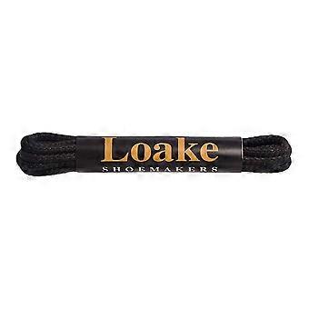 Loake Corded Wax Shoe Laces For Stylish Footwear Black