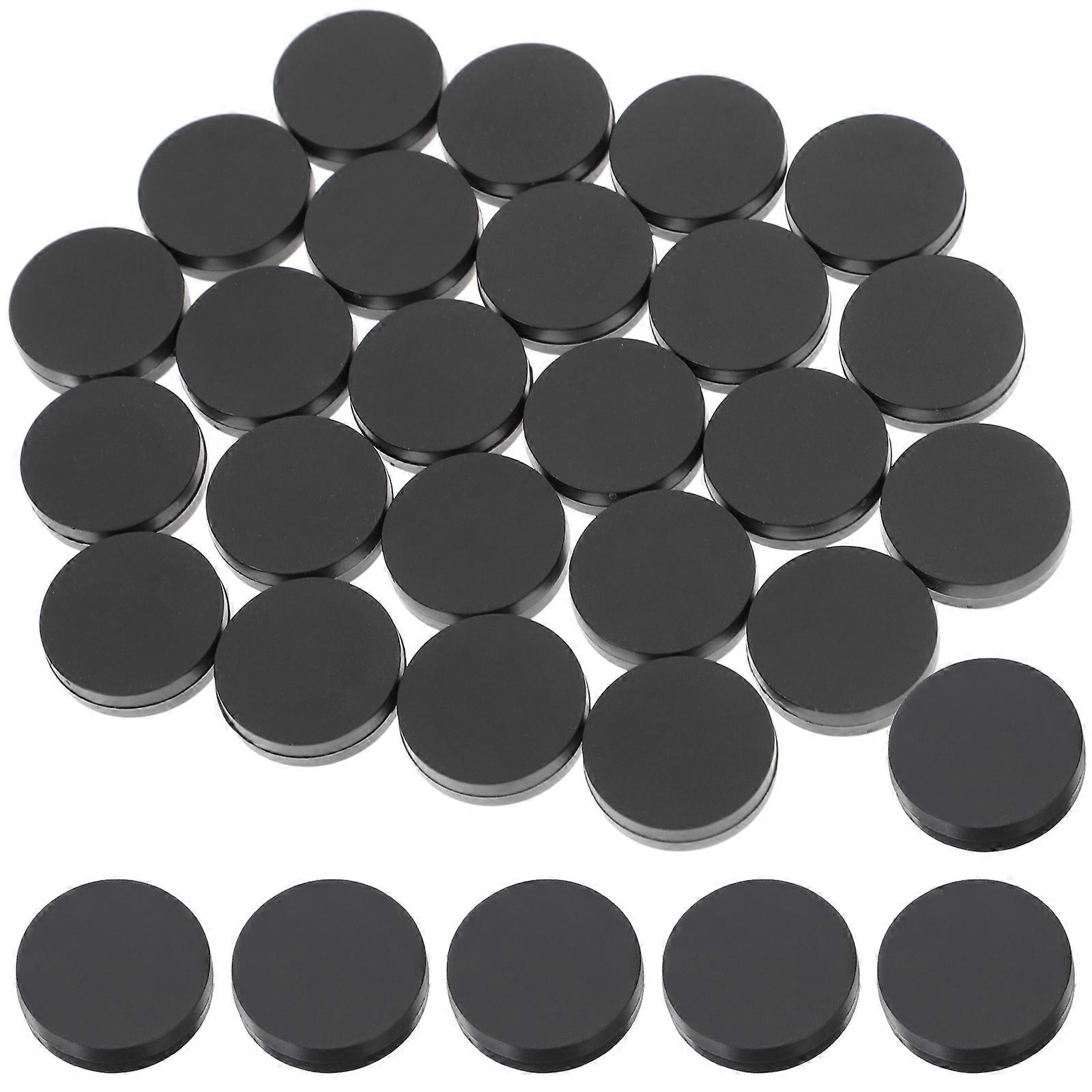 Black Plastic Backgammon Chess Pieces for Replacement 30Pcs Accessories