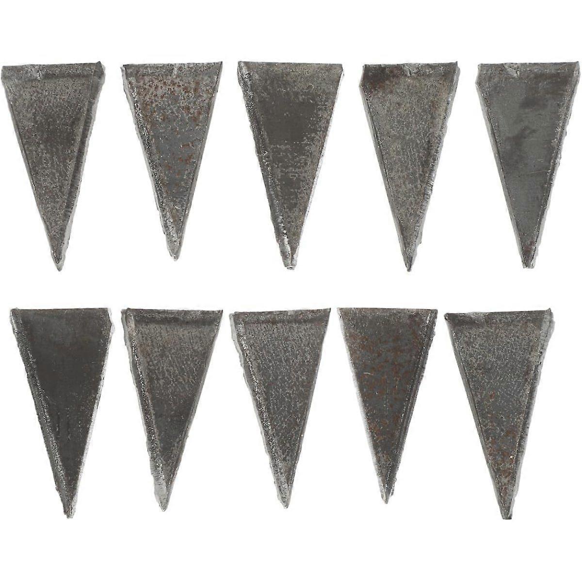 20 Pieces Metal Triangle Wedge Reinforcement Tool Set Carbon Steel Hammer Handle Wedges for Axe Splitting Maul Shaft Repair Outdoor Fixing Supplies