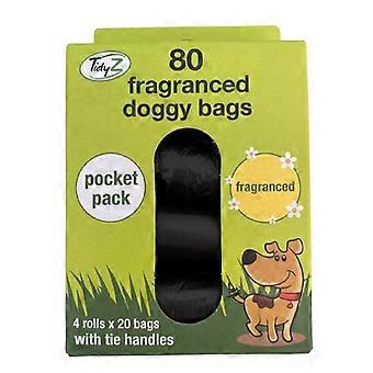 Rolls of 20 Fragranced Dog Poop Bags Strong Doggy Dog Poo Bags Pocket Roll