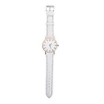 Women's PU and Stainless Steel Watch, Comfortable Adjustable Strap, Elegant Casual Design for Daily Shopping, Work, School, 1 Set