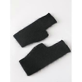 Visón Cachemira Guantes otoño invierno Guantes sin dedos Cálido mapache Lana Guante Longitud de la muñeca con agujero para el pulgar Guantes Coreano Femenino Encantador