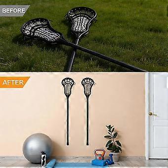 2 PCS Lacrosse Stick Wall Mount, Clear Acrylic Hockey Stick Wall Mount Ice Hockey Sticks Display Rack