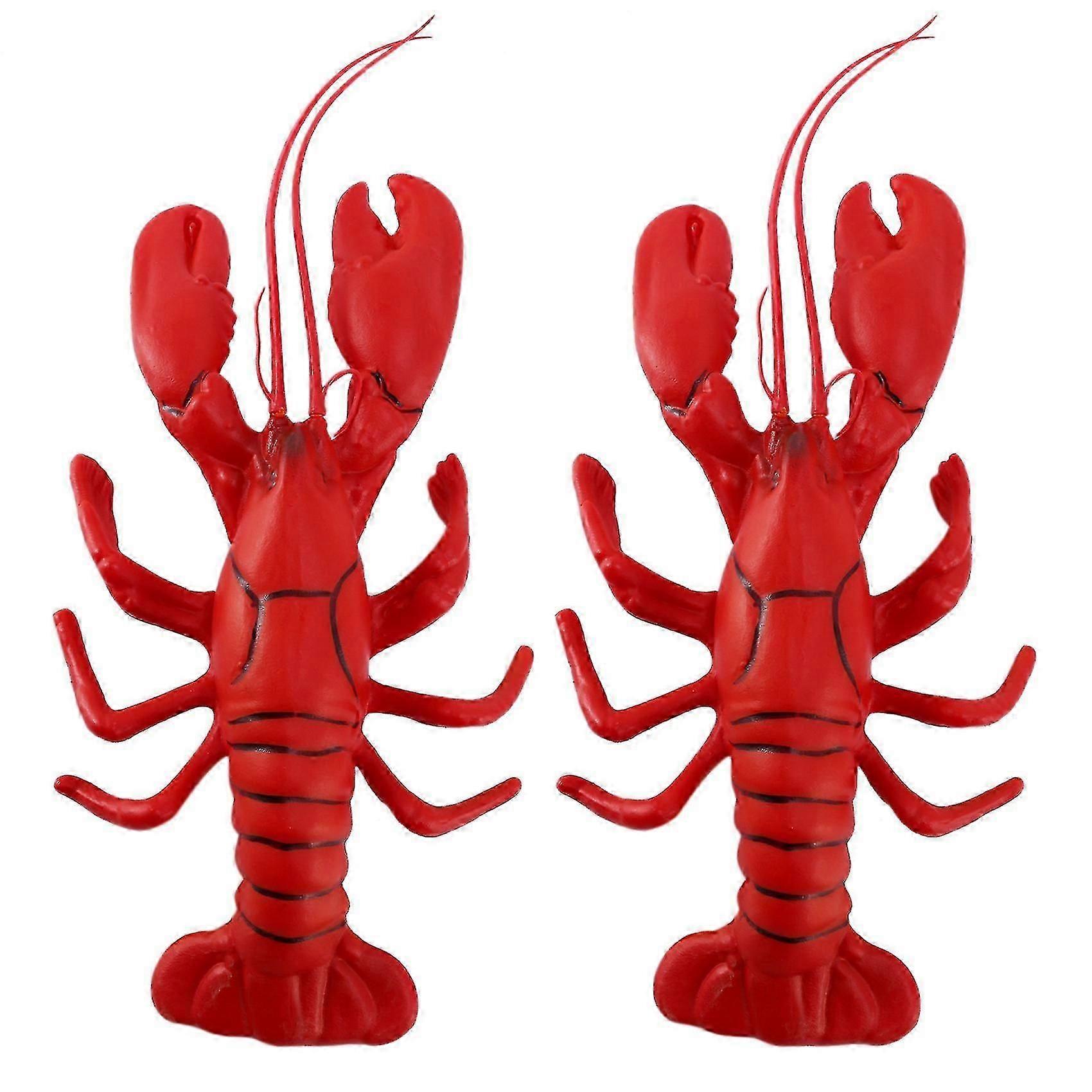 2pcs 12x5 Polegadas Grande Falso Modelo de Lagosta Artificial Marine Decoração