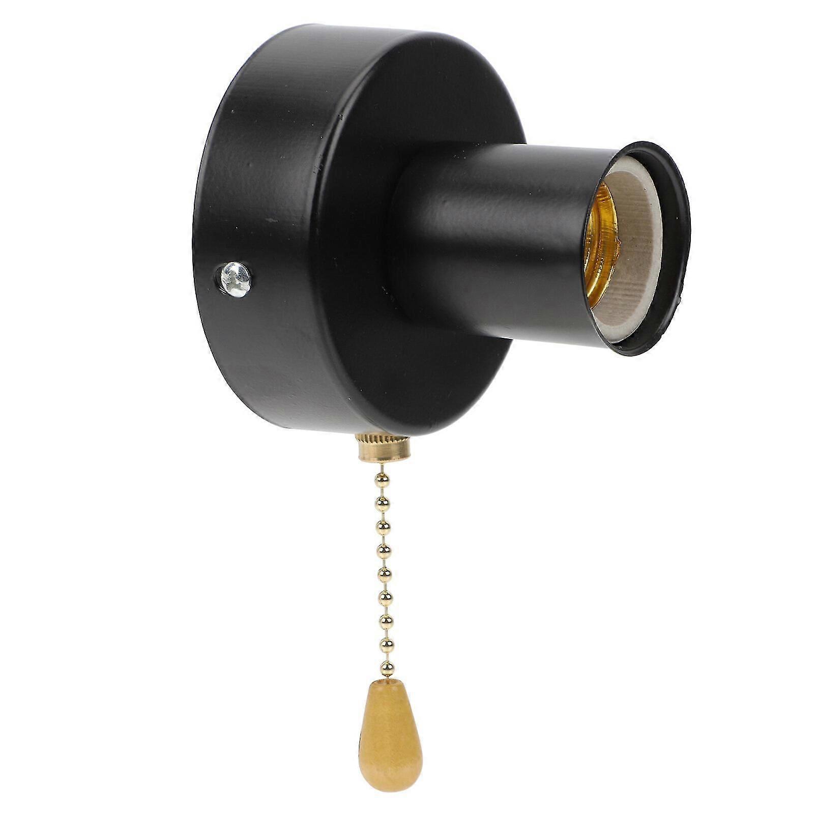 1Set Wall Lamp Lampholder with Pull Chain Switch Durable Pullswitch E27 Lamp Holder-Yvan