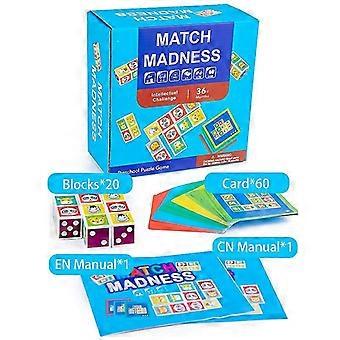 Children's Fun Rocking Jigsaw Puzzle Party Game Logical Thinking Training Variety Interactive Educational Toys-(blue)