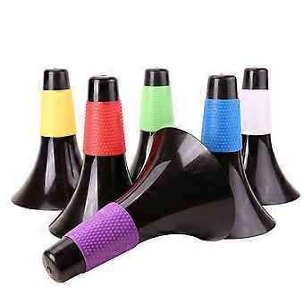 2 Pcs Black Spot Marker Cones Strong Toughness Horn Cones Sign Barrel Skating Flat Base Cone Windproof Football Obstacle (Red Cover Style)