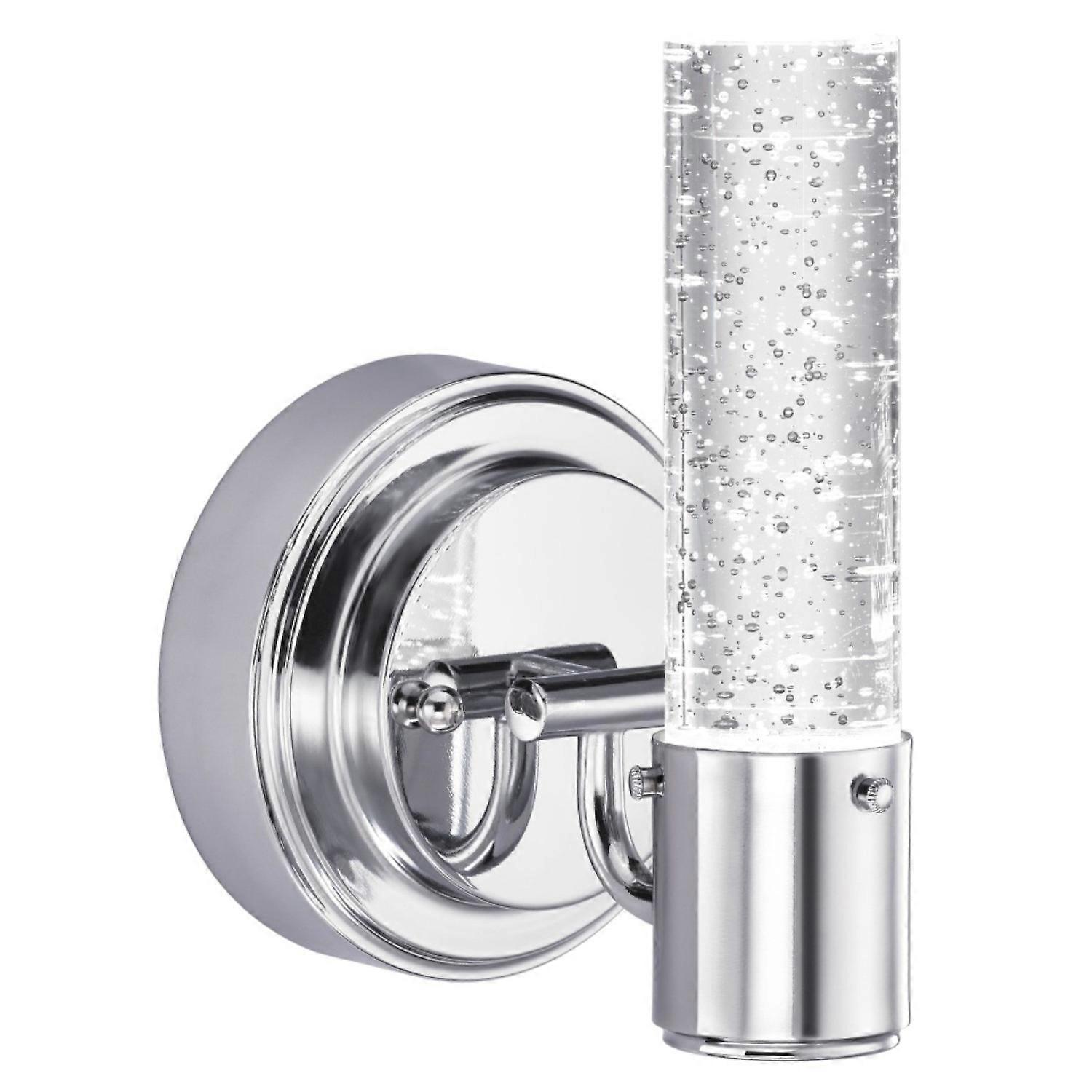LED wall light Cava chrome single-flame