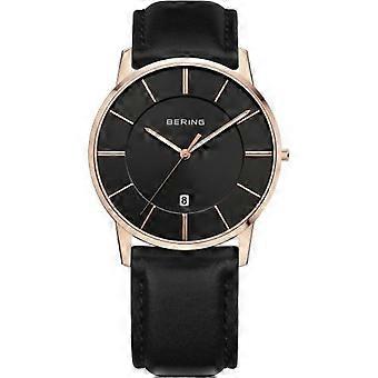 Bering Men's Watch Wristwatch Slim Classic - 13139-466 Leather