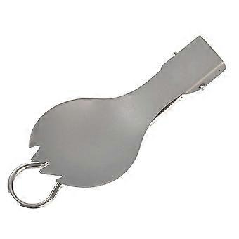 Fourchette-cuillère pliante en titane pour le camping et les pique-niques en plein air
