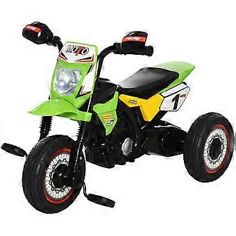 Toddler Pedal Motorcycle Kids Ride On Tricycle Early Learning w/ Music Lights Handlebar Stickers Exercise Boys Girls Gift for Kids 18 - 36 Months Gree