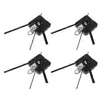 4 Sätze Silent Quartz Long Shaft Clock Movement Kit: 22mm Schaft mit einzigartigen Zeigern - DIY Wanduhren Mechanismus Reparaturteile