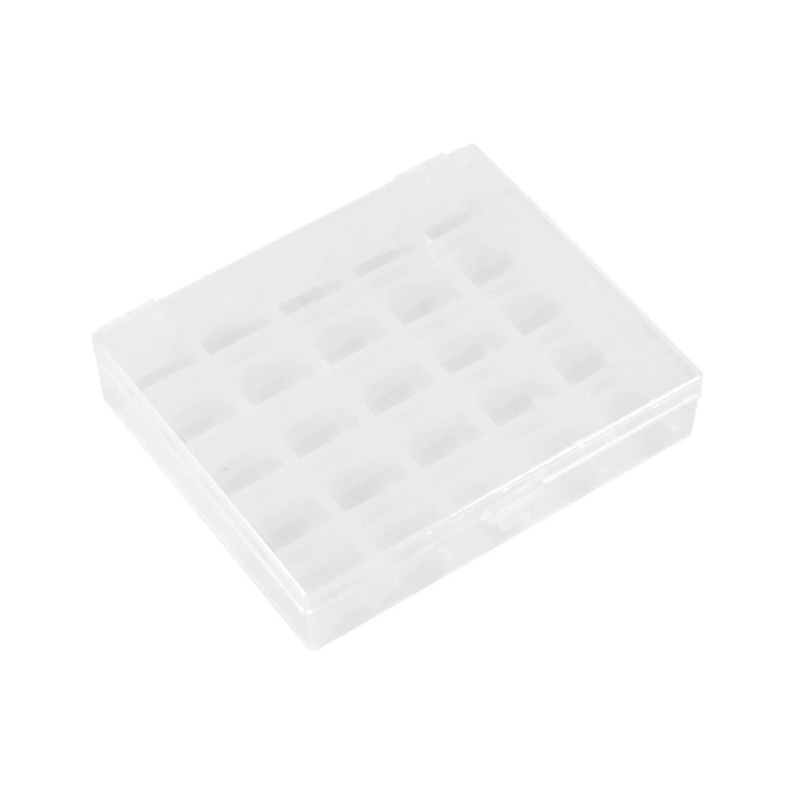 1pc Plastic Empty Bobbins Case Sewing Machine Bobbin Organizer Storage Clear Box for 25 Spools intelligence