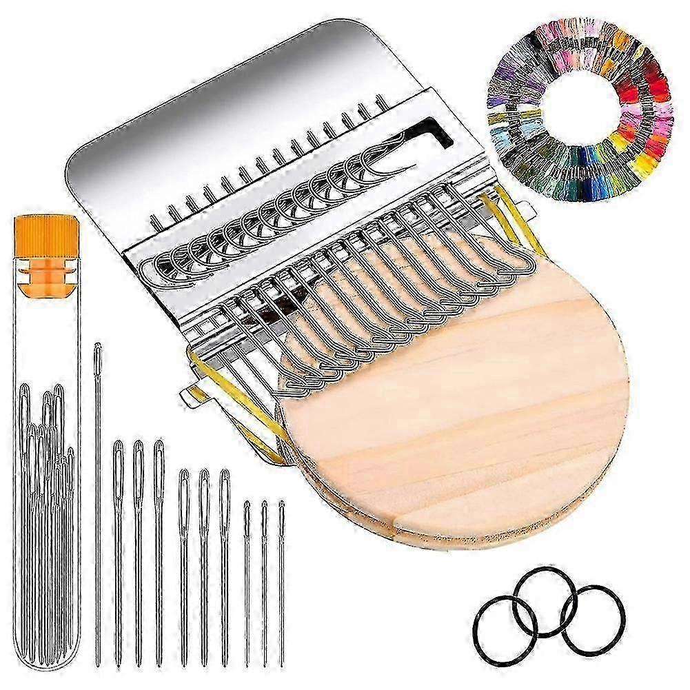 KnitPatch PatchMaker Kit 100 Colors Embroidery Thread For Mending And Weaving Complete Sewing Craft Set