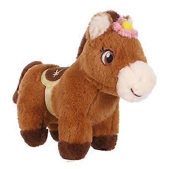 Chinese New Year Horse Plush Toy Zodiac Animal Rich Mascot Doll Stuffed Animal Standing Horse for 2026 Lunar New Year Holiday Decor 30cm/11.79in