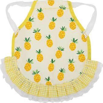 Elastic Chicken Harness, Pet Vest Breathable Lace Hen Dress For Chickens Ducks Geese(pineapple)