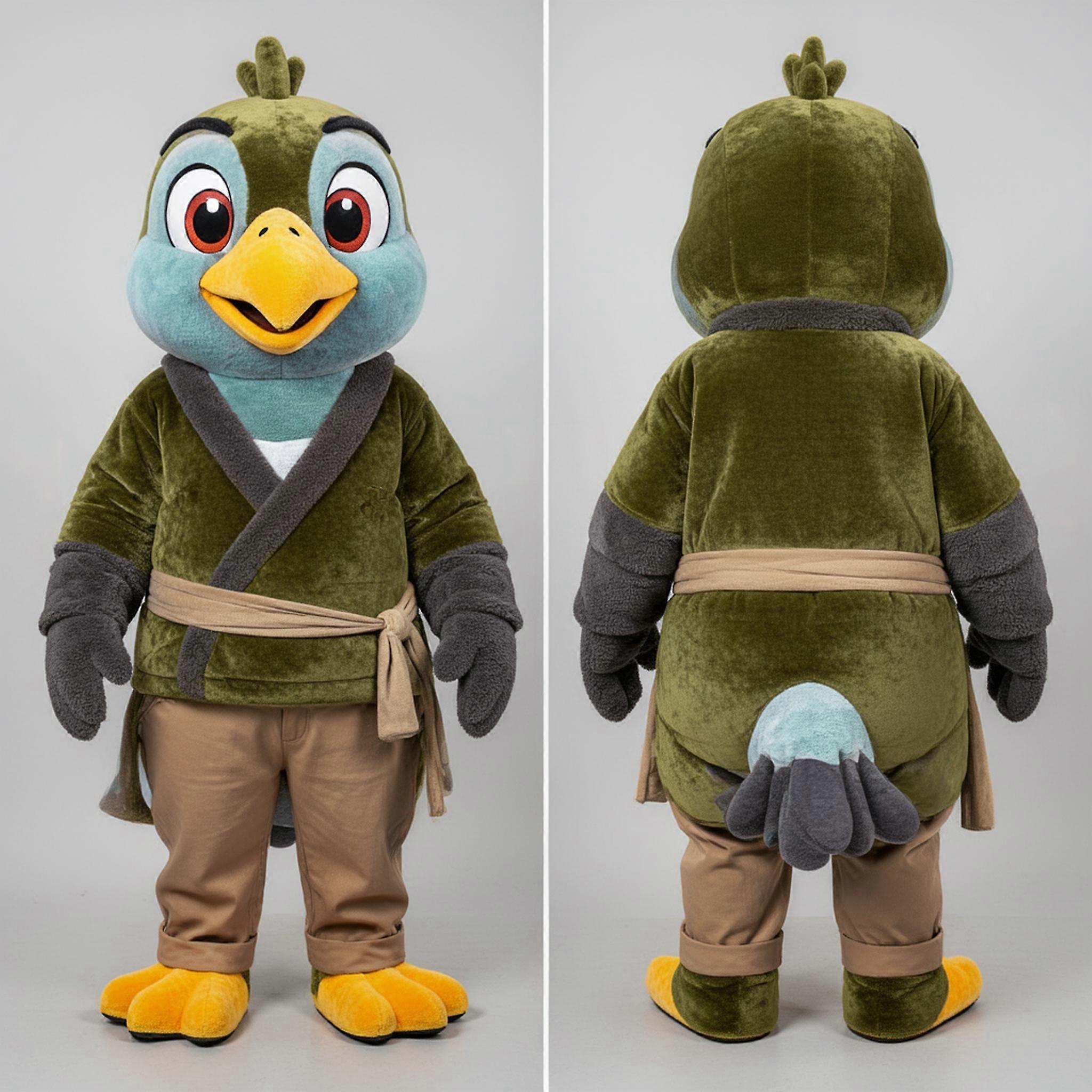 MASTICOT Olive Velvety Pigeon Mascot
