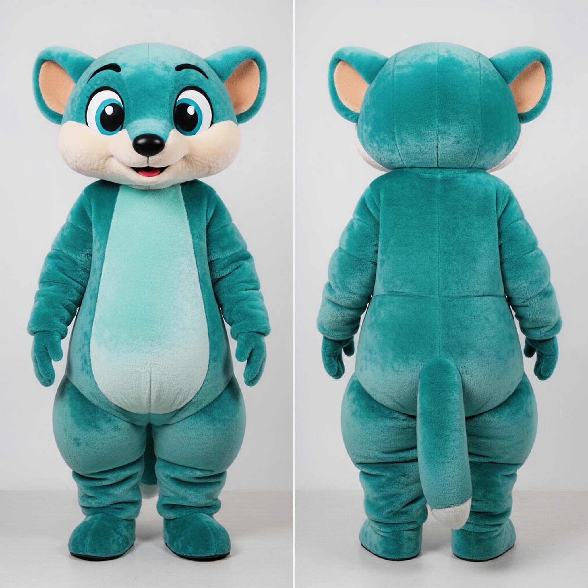 MASTICOT Teal Cartoon Mongoose Mascot