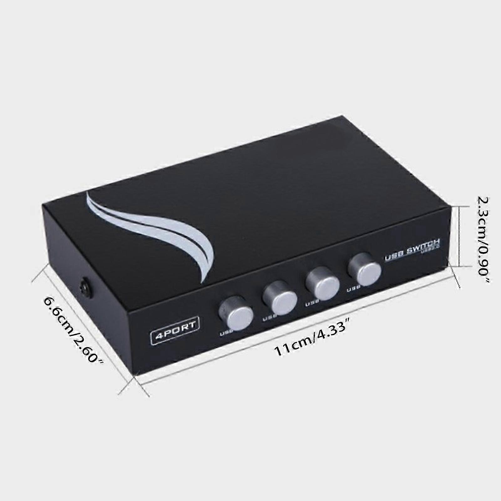 USB Switch Selector PC Peripheral Switcher 4 Port Adapter Hub compatible with PC Printer Mouse Keyboard USB 2.0 Switch Selector