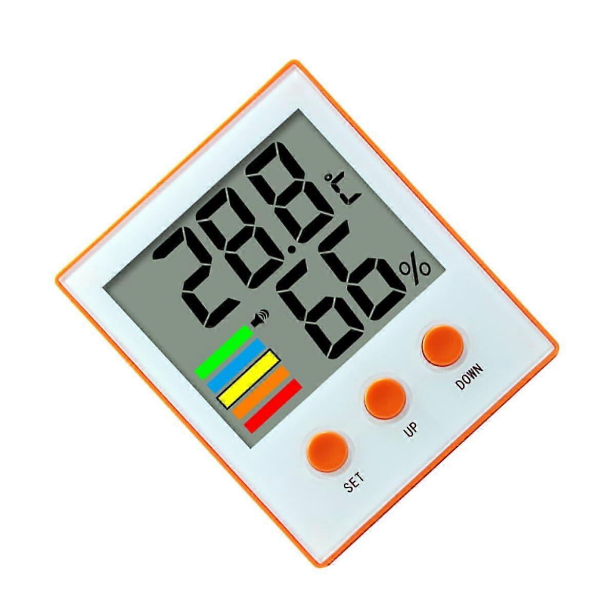 Smart Indoor Hygrometer-Thermometer, Large LCD Screen, Measures Temper