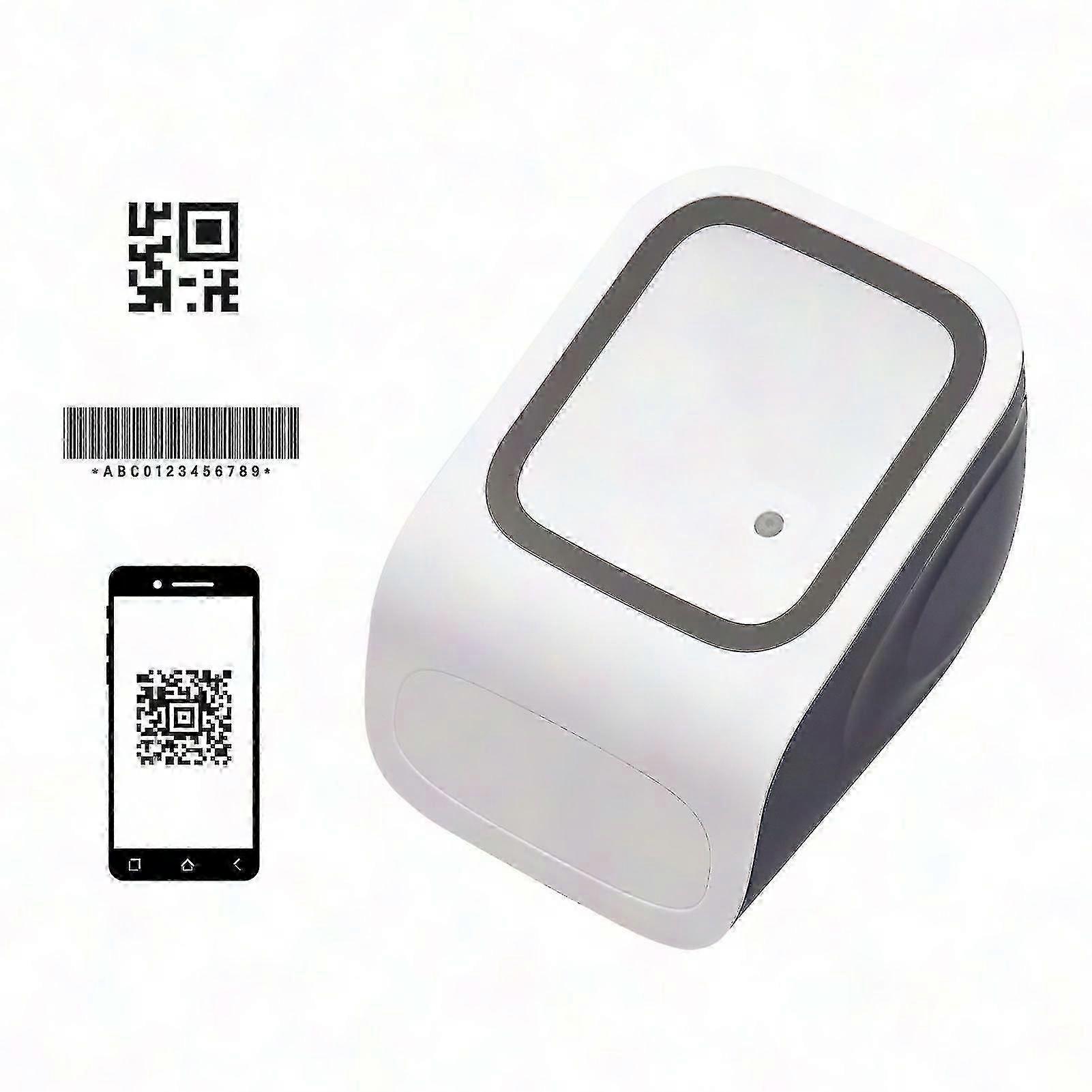 1D 2D QR USB Wired Barcode Scanner - Hands-Free Desktop Reader, Plug & Play