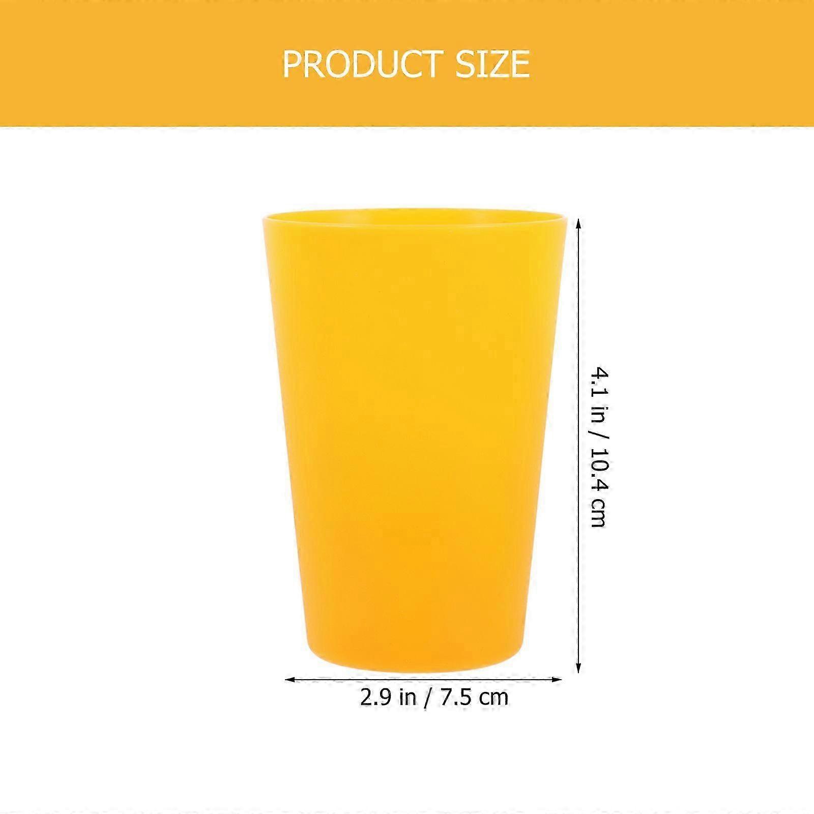 12pcs Plastic Solid Color Teeth Wash Cup Without Cover (Assorted Color)