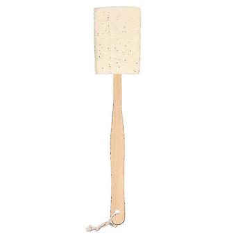 ULTNICE Natural Loofah Exfoliating Bath Body Brush with Wooden Handle_DJ