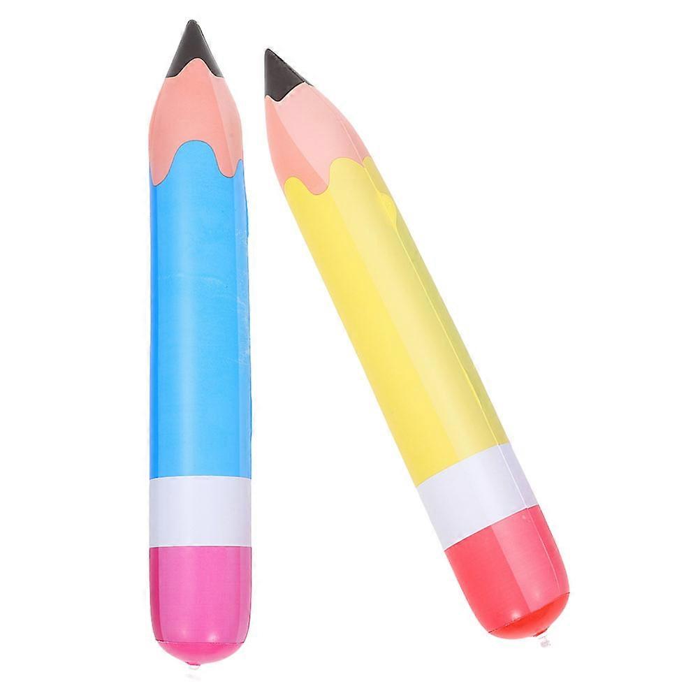 Assorted Color Inflatable Pencil for School Party Decor with 10Pcs Set