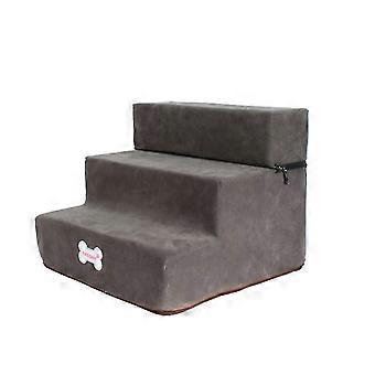 Soft Dog Stairs Ladder Non Slip 3 Steps Pet Removable Zipper Cover Small Cat B