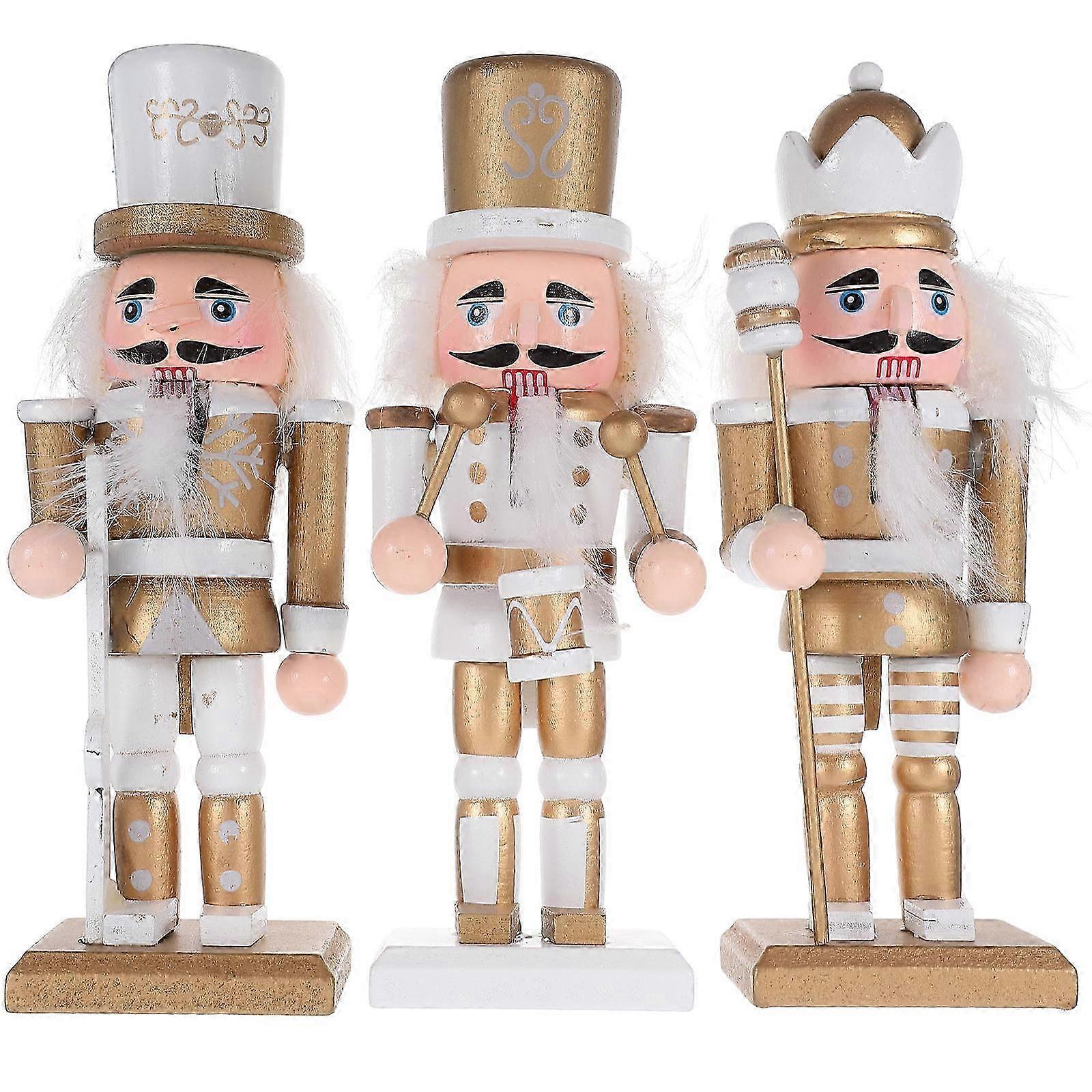 Festive Wooden Nutcracker Soldier Set