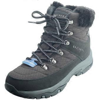Skechers Trego Stormie Frost Waterproof Womens Casual Boots in Black Black