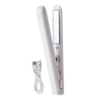 USB Hair Straightener 2 in 1 Hair Curler and Straightener with Fast Heat Up Ceramic Coating Travel Size