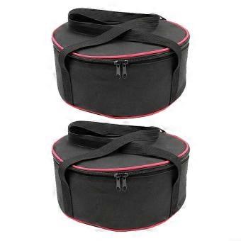 Camping Tableware Storage Bag with Large Capacity, Dual Carry Straps, Organizer for Plates Bowls Utensils-SSZFV