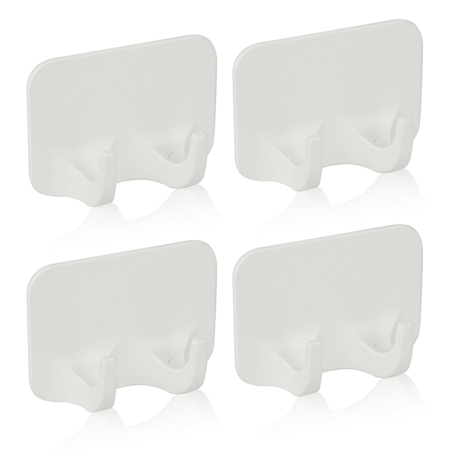4pcs Double Ended Hook Self Adhesive Abs Hook