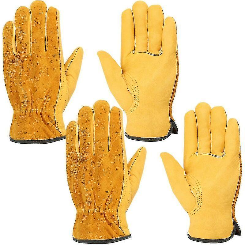 Leather Work Gloves, Heavy Duty Waterproof Gloves, Suitable For Construction