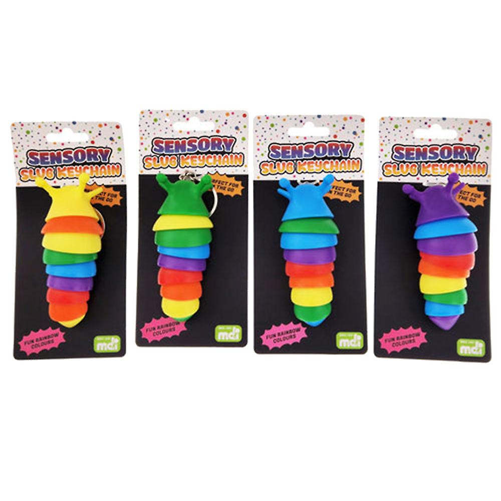 Sensory Slug Keychain Portable Flexible Wonderfully Soft Satisfying Sound
